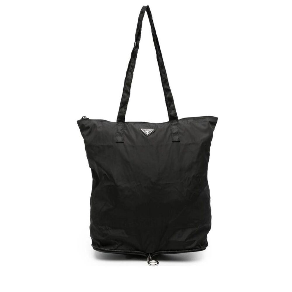 Prada Women Nylon Tote Bag With Saffiano Leather Case